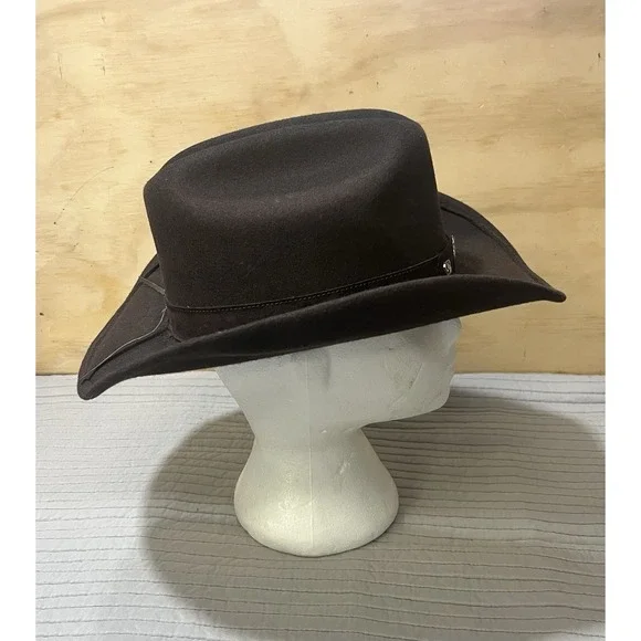 Cody James WOOL FELT Dark Brown Western Cowboy Hat Size XL Unisex Adult - Picture 7 of 14